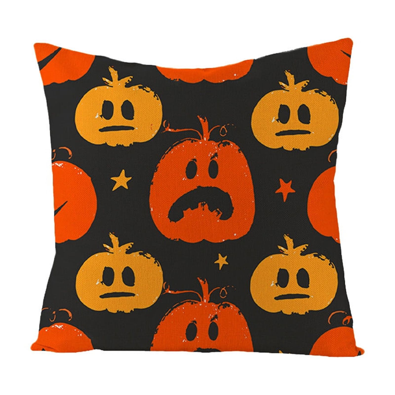 Uutvmp Halloween Bathroom Pumpkin Shower Curtain Carpet Four-piece Set, Toilet Mat Toilet Cover Mat Door Mat Short Tapestry for Kitchen Bedroom Holiday Outdoor Bedroom